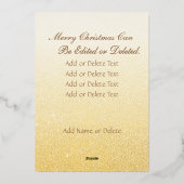 Aangepaste foto | Automatisch naar zwart en wit co Folie Feestdagenkaart (Achterkant)