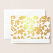 Aangepaste foto | Autumn Leaves Pumpkin Thanksgivi Folie Kaarten (Met envelop)