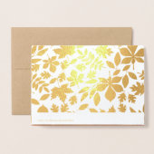 Aangepaste foto | Autumn Leaves Pumpkin Thanksgivi Folie Kaarten (Met envelop)