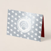 Aangepaste foto | Autumn Leaves, Turkey Thanksgivi Folie Kaarten (Voorkant)