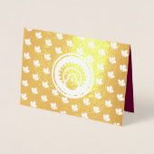 Aangepaste foto | Autumn Leaves, Turkey Thanksgivi Folie Kaarten (Voorkant)