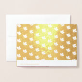 Aangepaste foto | Autumn Leaves, Turkey Thanksgivi Folie Kaarten (Met envelop)