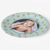 Aangepaste foto avocado patroon partij papieren bordje (Gekanteld)