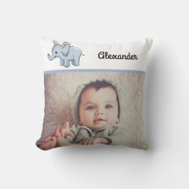 Aangepaste foto Baby Blue Elephant Kussen