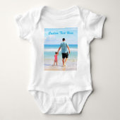 Aangepaste Foto Baby Bodysuit met Tekst (Voorkant)