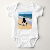 Aangepaste Foto Baby Bodysuit met Tekst (Voorkant)