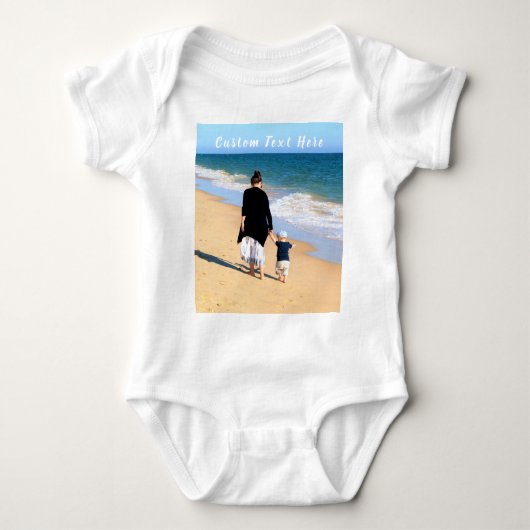 Aangepaste Foto Baby Bodysuit met Tekst