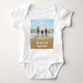 Aangepaste Foto Baby Bodysuit met Tekstnaam (Voorkant)