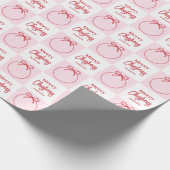 Aangepaste Foto Baby Eerste Kerst Cadeaupapier (Hoek)