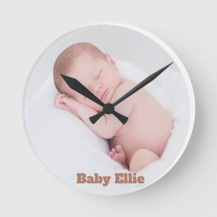Aangepaste foto Baby Ellie Ronde Klok