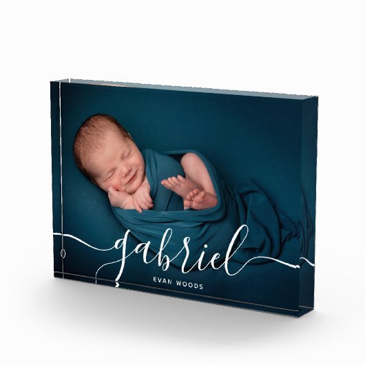 Aangepaste foto-Baby Naam Sjabloon Keepomwille Pla Fotoblokken (Rechts)