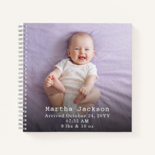 Aangepaste foto-Baby Sjabloon Aangepast Notitieboek