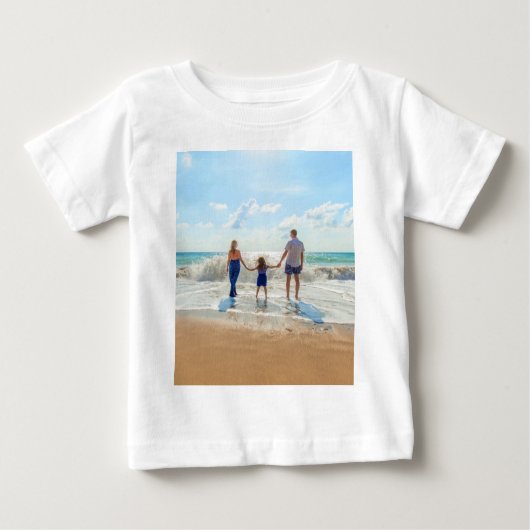 Aangepaste foto-Baby T-shirt - uniek uw eigen ontw (Voorkant)