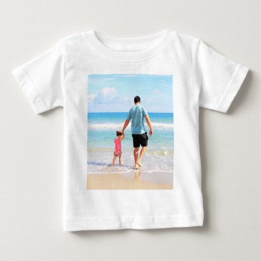 Aangepaste foto Baby T-shirt Uw favoriete foto's (Voorkant)