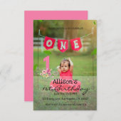 Aangepaste foto-Baby verjaardag Kaart (Voorkant / Achterkant)