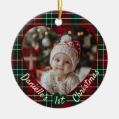 Aangepaste foto Baby's eerste Keramisch Ornament (Voorkant)