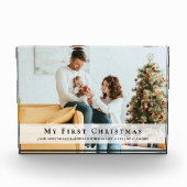 Aangepaste Foto Baby's Eerste Kerstgeboorte Stats (Voorkant)