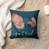 Aangepaste foto babysnaam sjabloon aandenken   kussen (Deken)