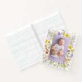 Aangepaste foto babysnaam sjabloon gepersonaliseer notitieboek (Binnen)