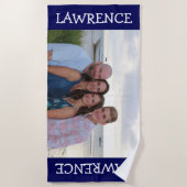 Aangepaste foto-badhanddoek - gepersonaliseerd ges strandlaken (Voorkant)