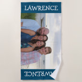 Aangepaste foto-badhanddoek - persoonlijke cadeaut strandlaken (Voorkant)