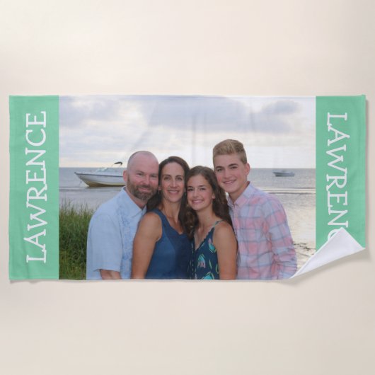 Aangepaste foto-badhanddoeken - gepersonaliseerd c strandlaken (Voorkant)