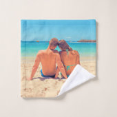 Aangepaste foto badhanddoeken uw foto's cadeau bad handdoek (Wasdoekje)