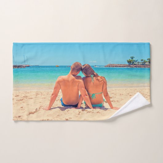 Aangepaste foto badhanddoeken uw foto's cadeau bad handdoek (Handdoek)