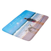 Aangepaste foto badmat Uw favoriete foto en tekst (Gekanteld)