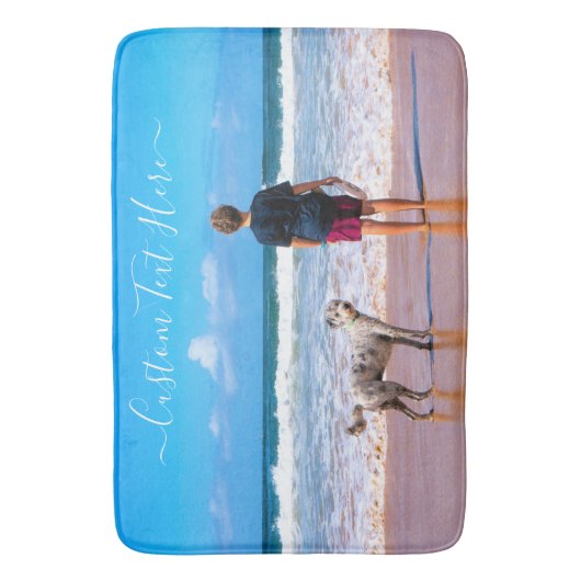 Aangepaste foto badmat Uw favoriete foto en tekst (Voorkant Verticaal)