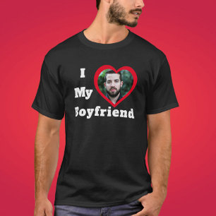 Aangepaste foto Bae I Love My Boyvriend T-shirt