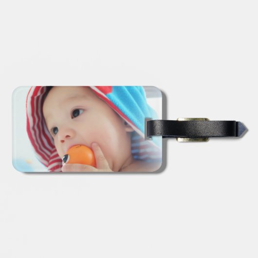 Aangepaste foto bagagelabel (Achterkant horizontaal)