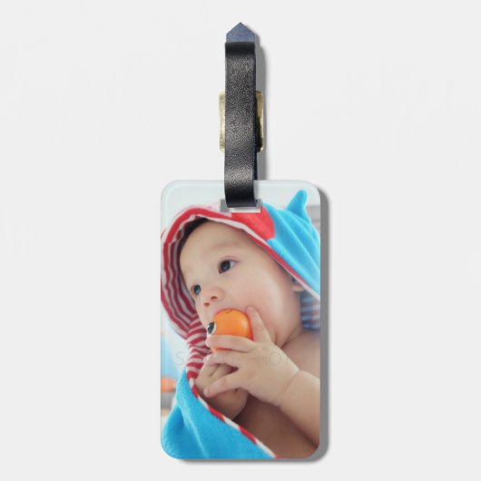 Aangepaste foto bagagelabel (Achterkant verticaal)