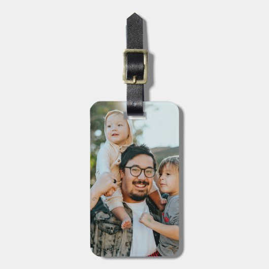 Aangepaste foto bagagelabel (Voorkant verticaal)