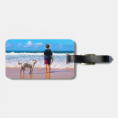 Aangepaste foto Bagagelabel met uw foto's ontwerp (Achterkant horizontaal)