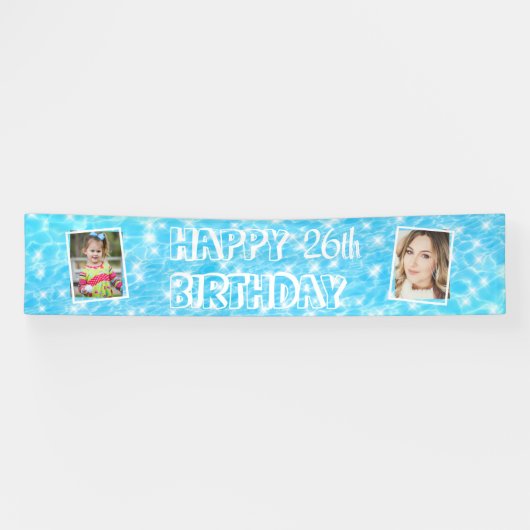 Aangepaste foto Band stranden water Band van Birth Spandoek (Horizontaal)