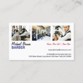 Aangepaste foto Barber Pole Visitekaartje (Achterkant)