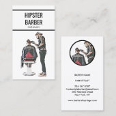 Aangepaste foto Barber Sketch Visitekaartje (Voorkant / Achterkant)