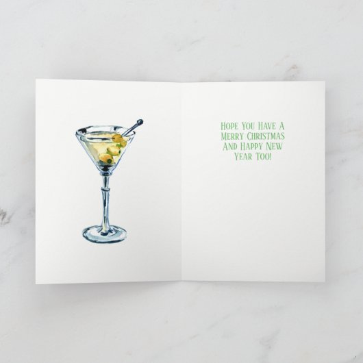 Aangepaste foto-Bartender-kerstfoto Feestdagen Kaart (Binnen)