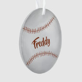 Aangepaste foto Baseball Eenvoudige Typografie Ornament (voorkant)