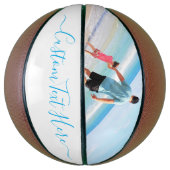 Aangepaste Foto Basketbal Cadeau met Tekst Naam (Verticaal)