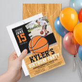 Aangepaste foto Basketbal Thema Jongen Verjaardags Kaart