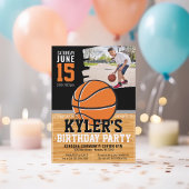Aangepaste foto Basketbal Thema Jongen Verjaardags Kaart