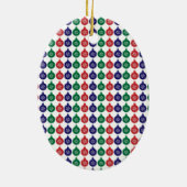 Aangepaste foto Bauble Pattern Keramisch Ornament (Achterkant)