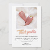 Aangepaste foto bedankt. Gepersonaliseerde geboort Aankondiging (Achterkant)