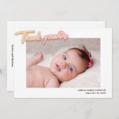 Aangepaste foto bedankt. Gepersonaliseerde geboort Aankondiging (Voorkant / Achterkant)