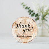 Aangepaste foto Bedankt Rustic Wedding Kaart (Staand voorkant)