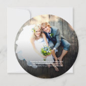 Aangepaste foto Bedankt Rustic Wedding Kaart (Achterkant)