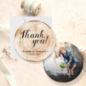 Aangepaste foto Bedankt Rustic Wedding Kaart