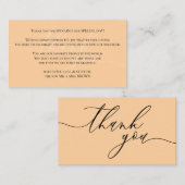 Aangepaste foto Bedankt voor het delen van de trou Informatiekaartje (Voorkant / Achterkant)